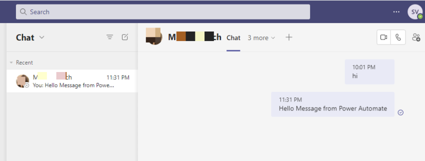 Sending Teams Message to Any User from a Specific User from PowerAutomate